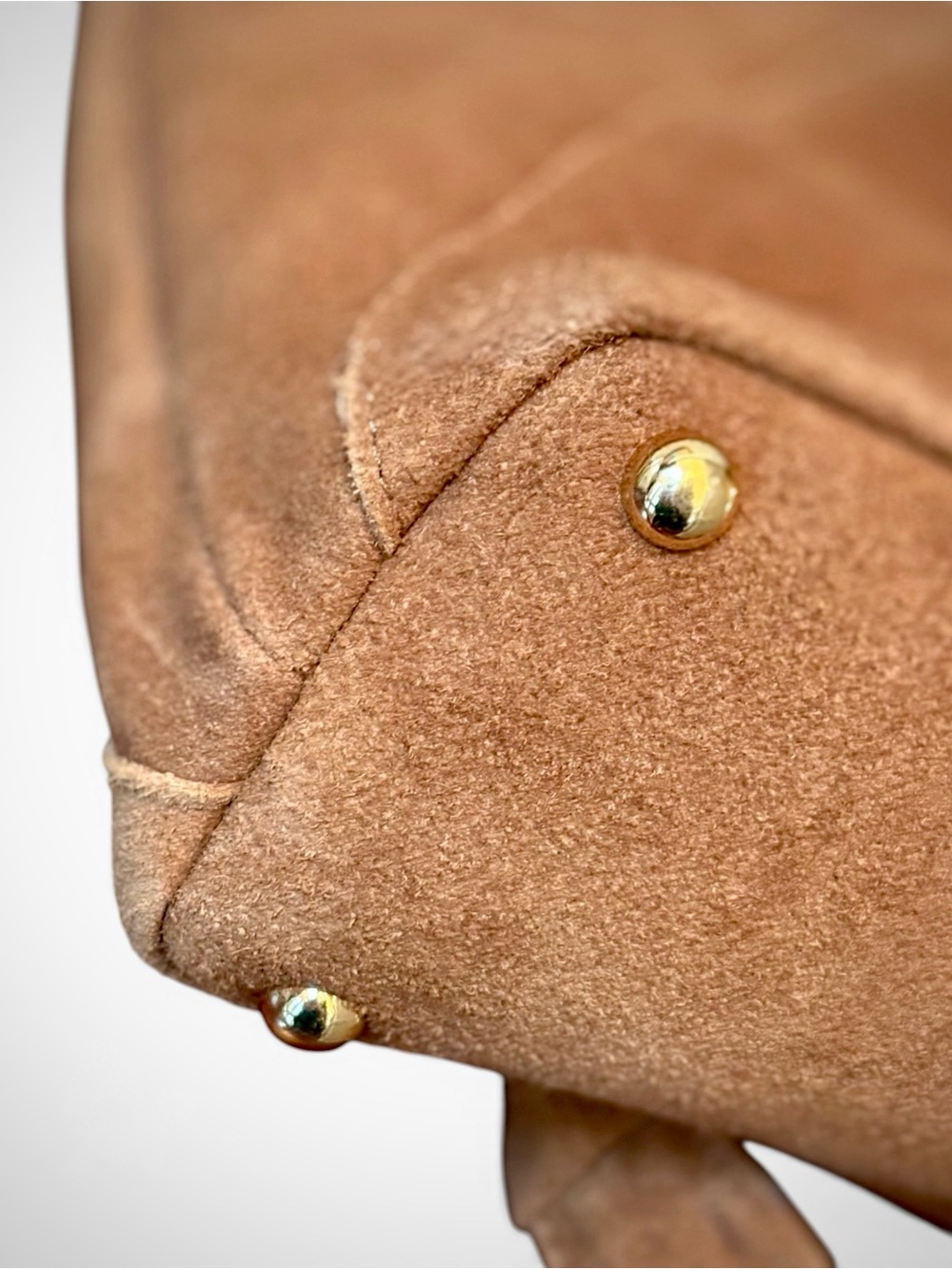 HAUTE HIPPIE STYLE Triangle Hobo Shoulder Bag 100% Genuine Suede Camel NWT Boho - Picture 5 of 16